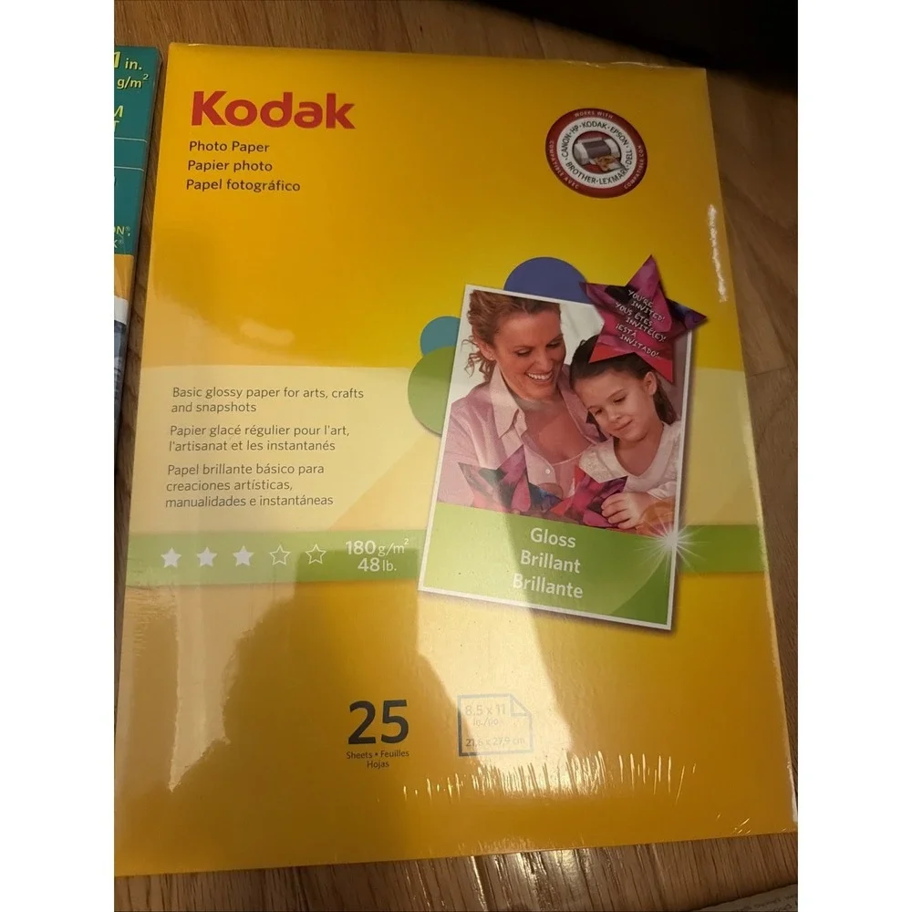 Assorted Photo Paper Lot of 6- 5 New Packs And 1 Partial Pack Kodak, HP